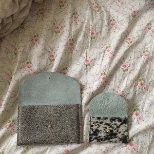 Free people cowhide passport wallet clutch bundle